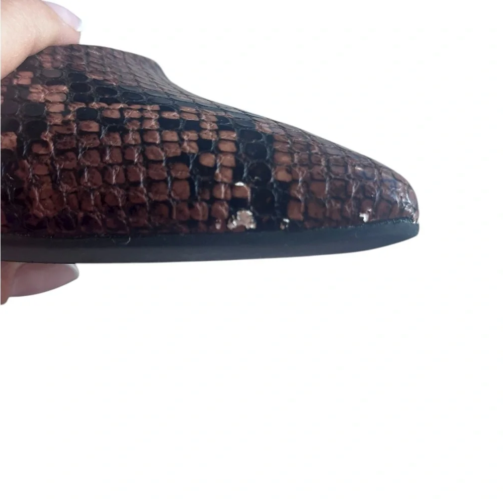 Alfani Jeules Step N Flex Brown snakeskin heels size 8‎ 1/2